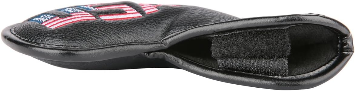 Golf Builder Black Leather USA Golf Club Iron Wedge Head Covers Fit All Brands