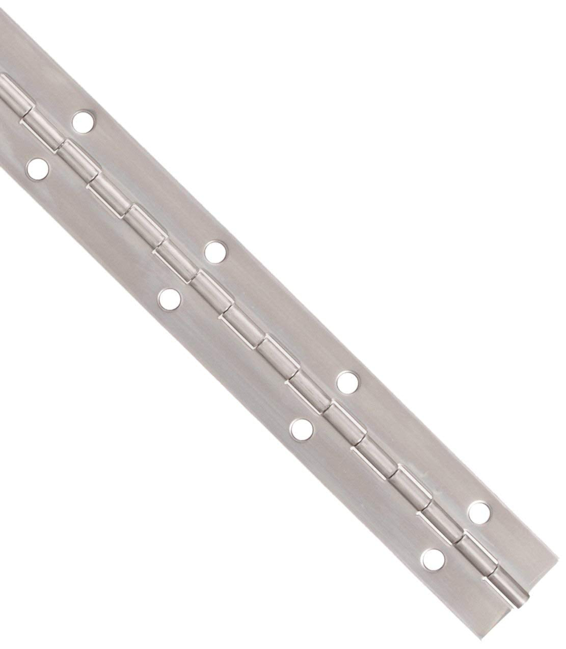 Stainless Steel Continuous Hinge with Hole, Bright Annealed Finish (3 Feet, 3 Inches)