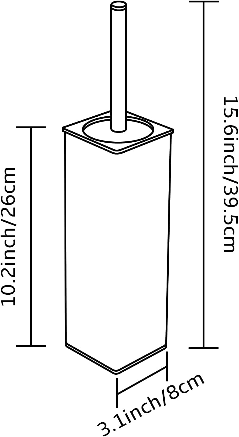 BVL Toilet Brush and Holder Set Brushed Nickel Toilet Bowl Cleaner Brush Freestanding for Bathroom