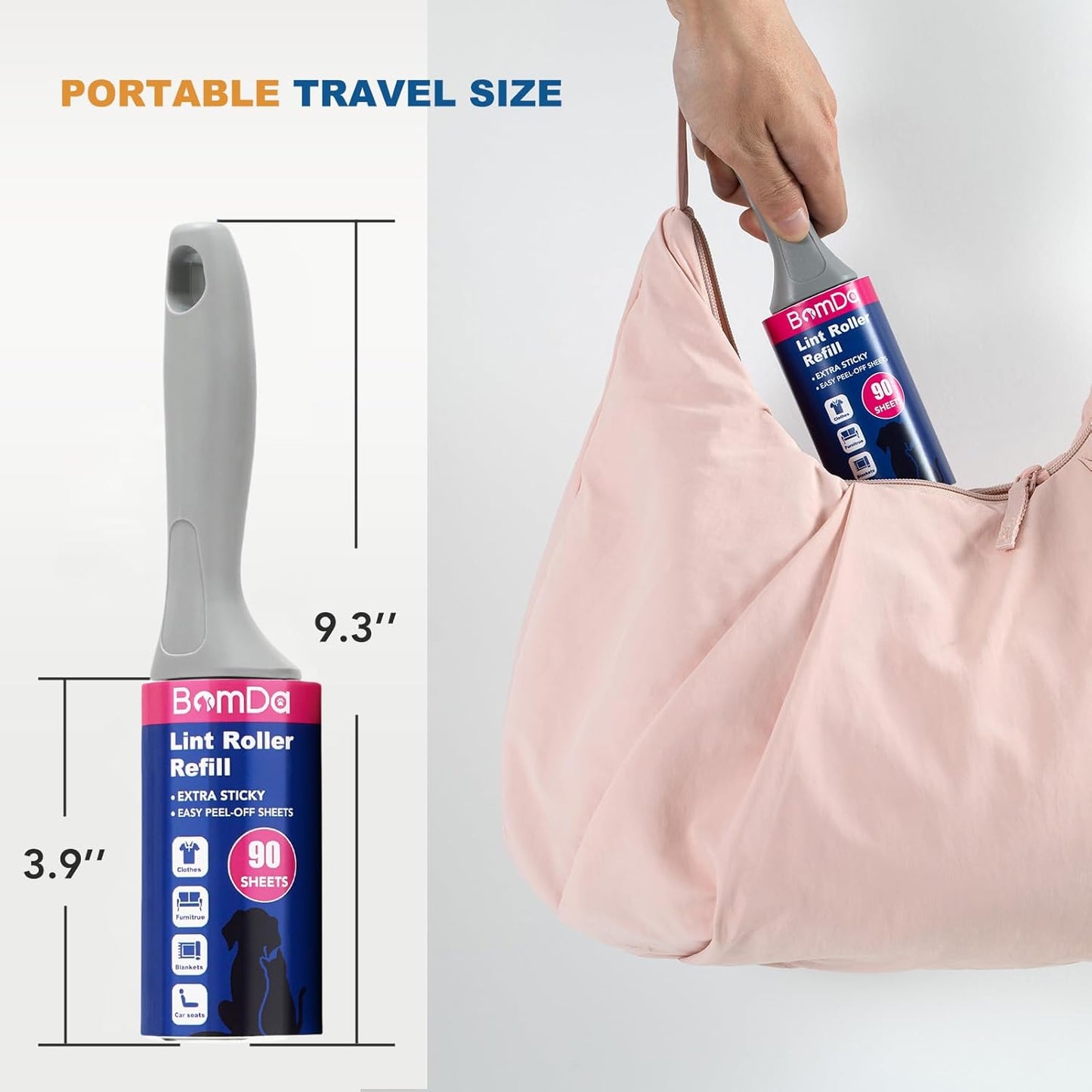 Extra Sticky Lint Roller for Pet Hair, Lint Rollers 1000 Sheets, Pet Hair Lint Remover, Portable Lint Roller for Clothes, Furniture, Dog & Cat Hair (1000 Sheets)