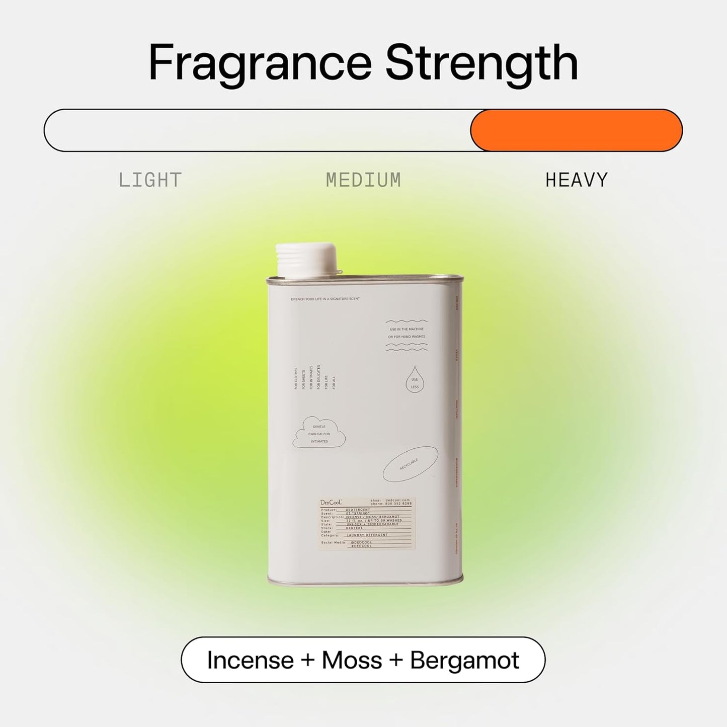 DedCool Liquid Laundry Dedtergent | 05 Spring | Luxurious Fresh Floral Fragrance Detergent | Removes Stains | Infused with Natural Essential Oils | Non-Toxic | 60 Washes | 32 fl oz