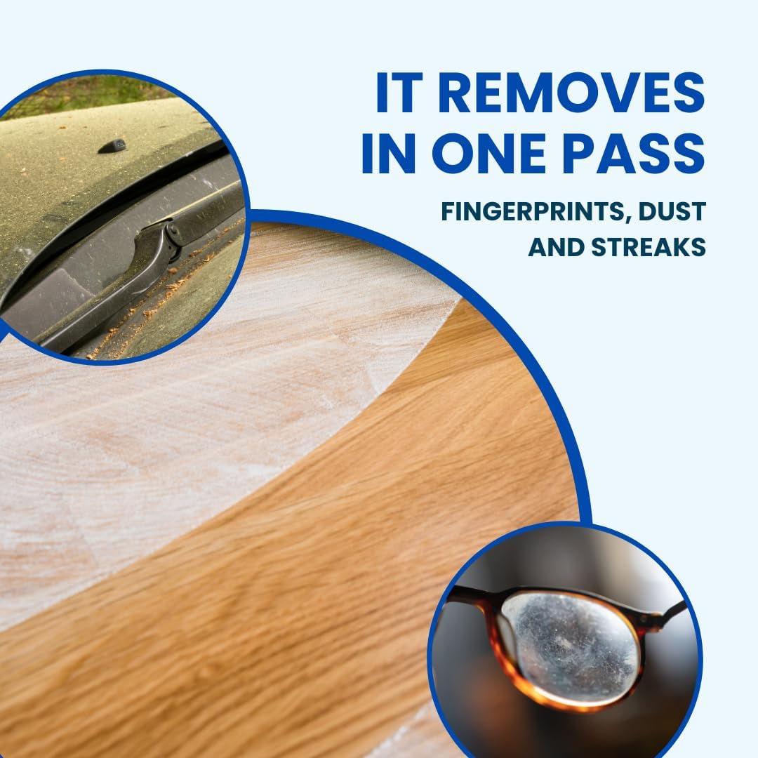 Supercloth® Premium Microfiber Cleaning Cloth for All-Purpose, Lasts Over 5 YEARS, Glasses Cleaning Cloth, Microfiber Cleaning Cloth for Cars, Magic Reusable Cloth Streak-Free 100% Made in Italy (3pk)