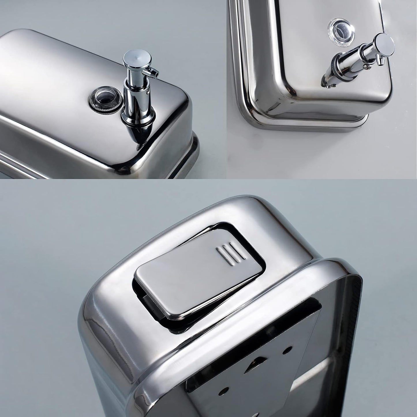 Stainless Steel Soap Dispenser for Home โ 16.9oz Wall Mount, Anti-Leak Pump, Brushed Nickel Finish, Space-Saving Design for Kitchen & Bathroom