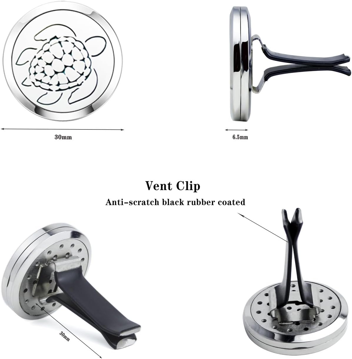 30mm Car Essential Oil Diffuser Vent Clips Car Automotive Air Fresheners Christmas Car Accessories for Women(Sea Turtle)
