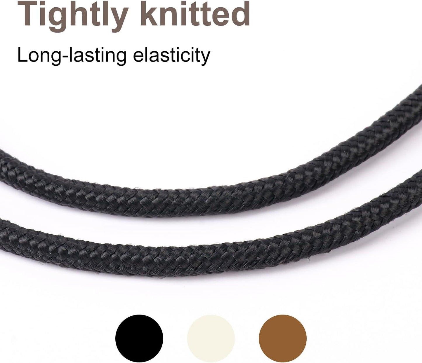 500 Feet 1/4 Inch Black Polyester Rope, 6 mm Polypropylene Utility Rope for Kayaking, Camping, Home Decor