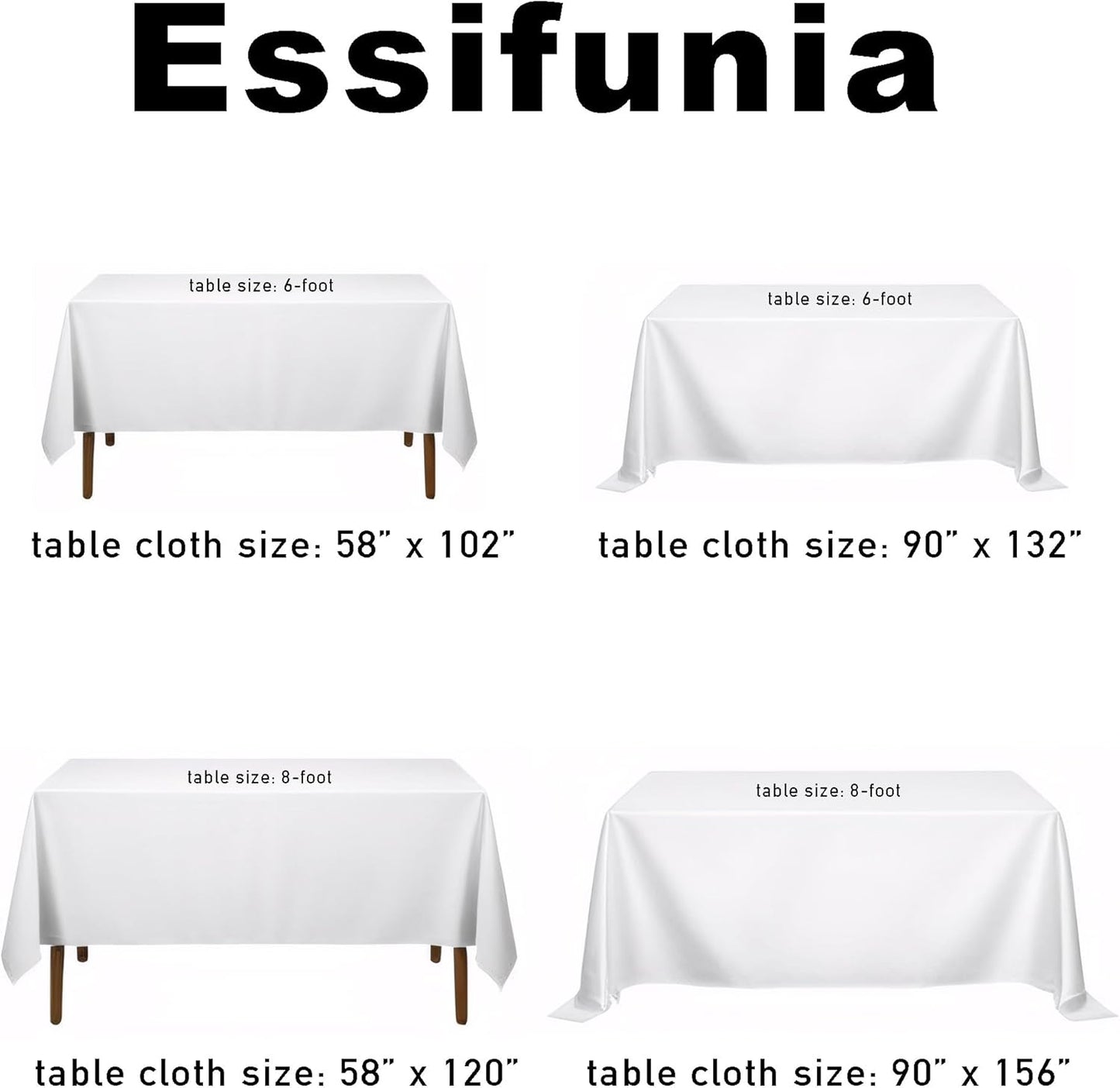 Classic Gingham Buffalo Tablecloth Fabric - Oblong 58x144 Inch Water Proof Checkered Table Cloth for Indoor Outdoor - Table Cover for Birthday, Picnics, BBQs, and Parties