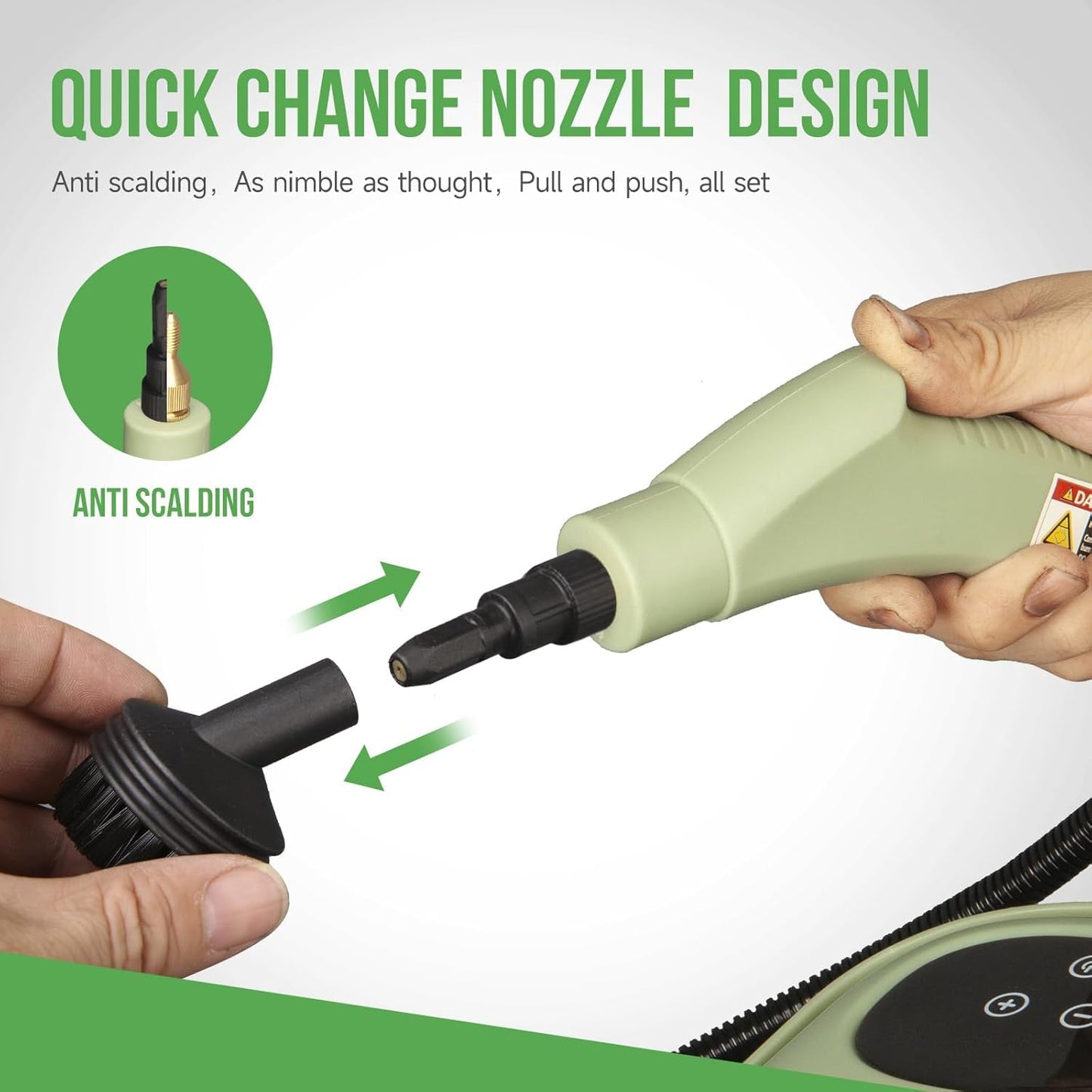 Handheld Steam Cleaner Multipurpose Portable Steamer Upholstery Cleaner Machine, Carpet Couch Clothes Mattress Car detailing Kitchen Floor Steamer Cleaning HD-1701 Plus Edition