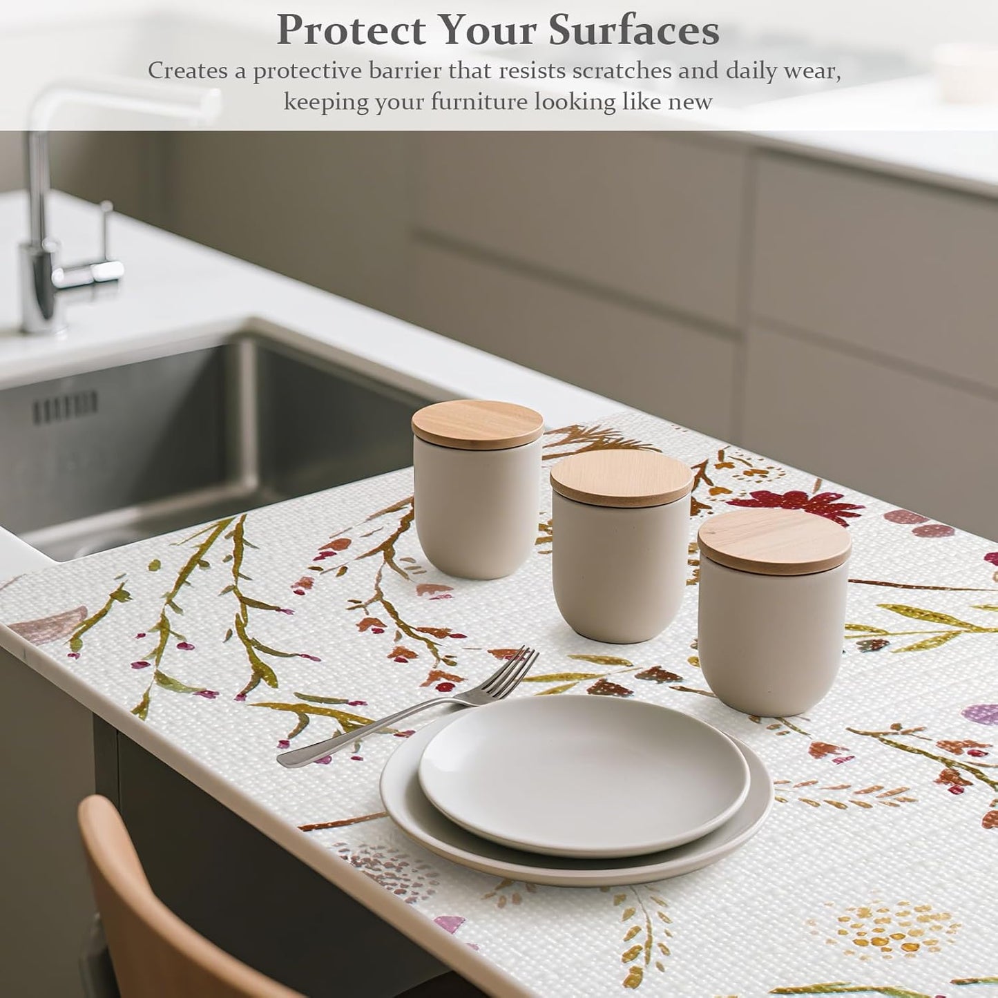 FINNEZ Shelf and Drawer Liner 12in x 30FT with Cutting Tool, Non Slip Non Adhesive Drawer Liners for Kitchen Cabinets, Waterproof Floral Cabinet Liner for Shelves, Refrigerator