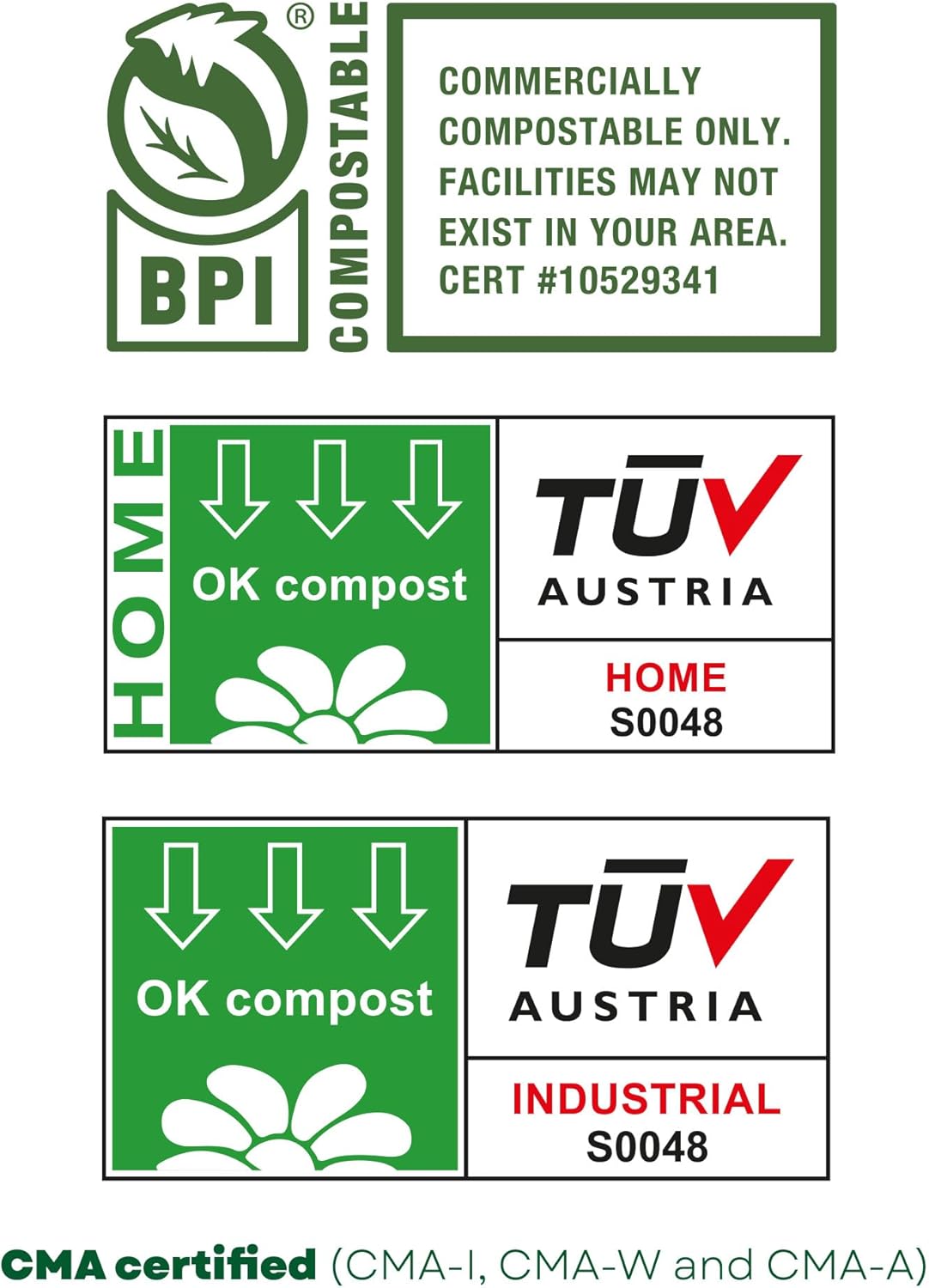 bioMat 1.2 Gallon Compostable Bags, 150 Count, Countertop Bin Liners, BPI ASTM D6400 and CMA Certified Small Trash Bags