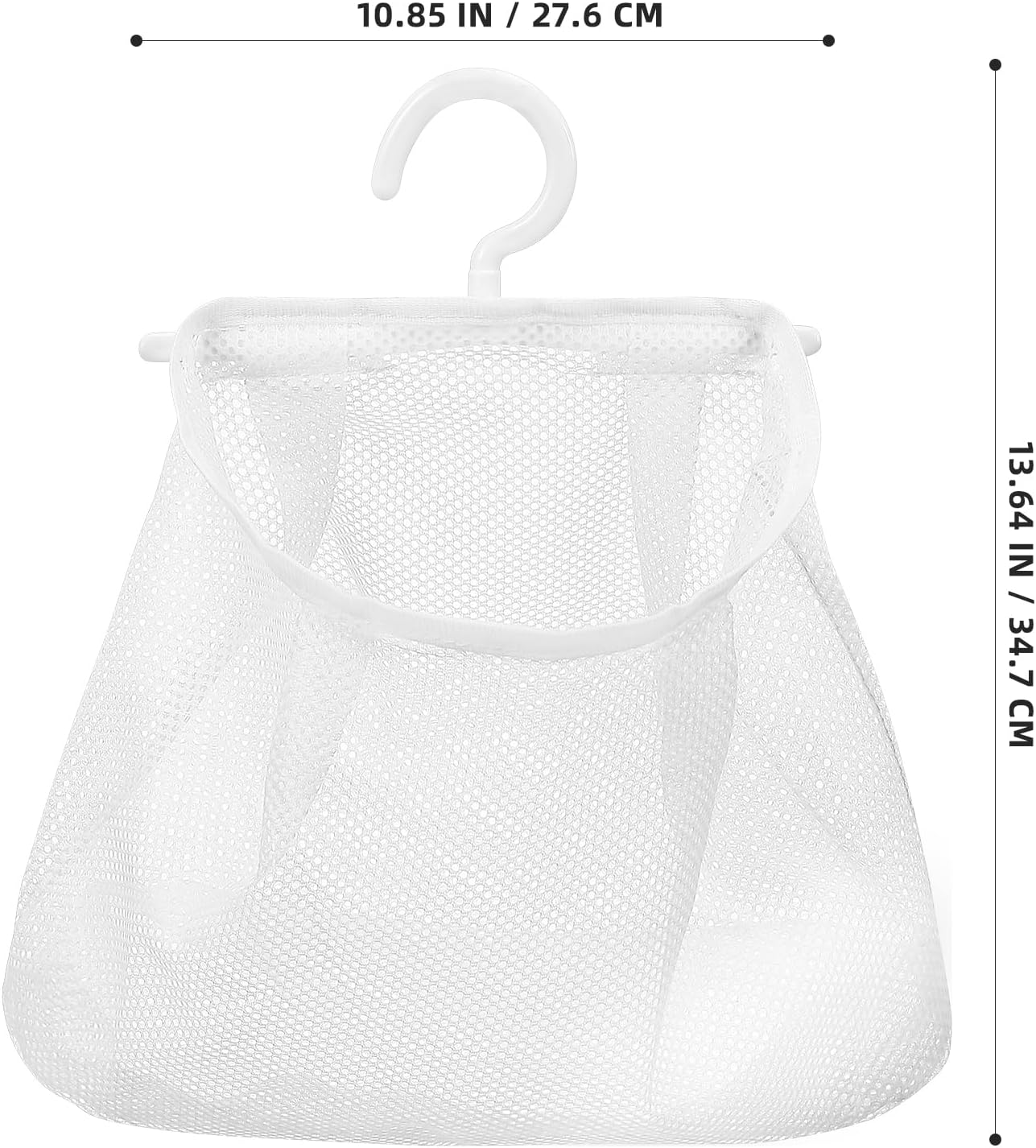 Cabilock 2pcs Multi-functional Hanging Mesh Bag Breathable Laundry Storage Bag for Bathroom Kitchen Clothespin Holder Fruit and Vegetable Pouch Hanging Organizer for Home Use
