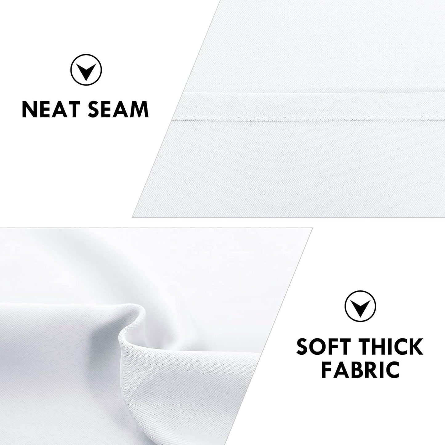 DWCN Blackout Curtains for Bedroom – Rod Pocket Thermal Insulated Noise Reducing Noise Reducing Drapes for Living Room, W 52 x L 95 Inch, 2 Panels, Greyish White