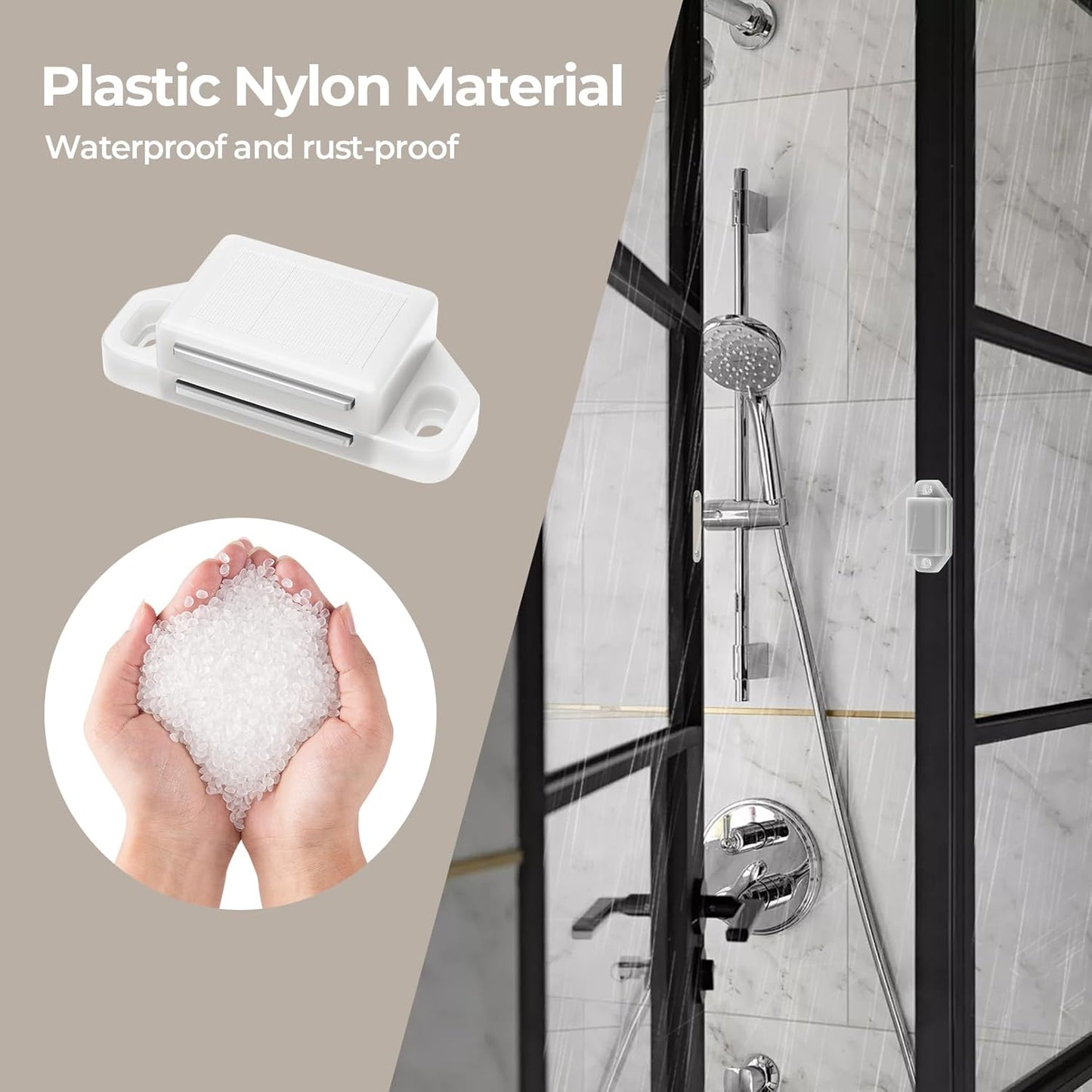 Cabinet Magnetic Catch Door Latch 30LB for Kitchen Drawer Magnets to Stay Closed Magnetic Catch Closet for Drawer(White 18 Pack)