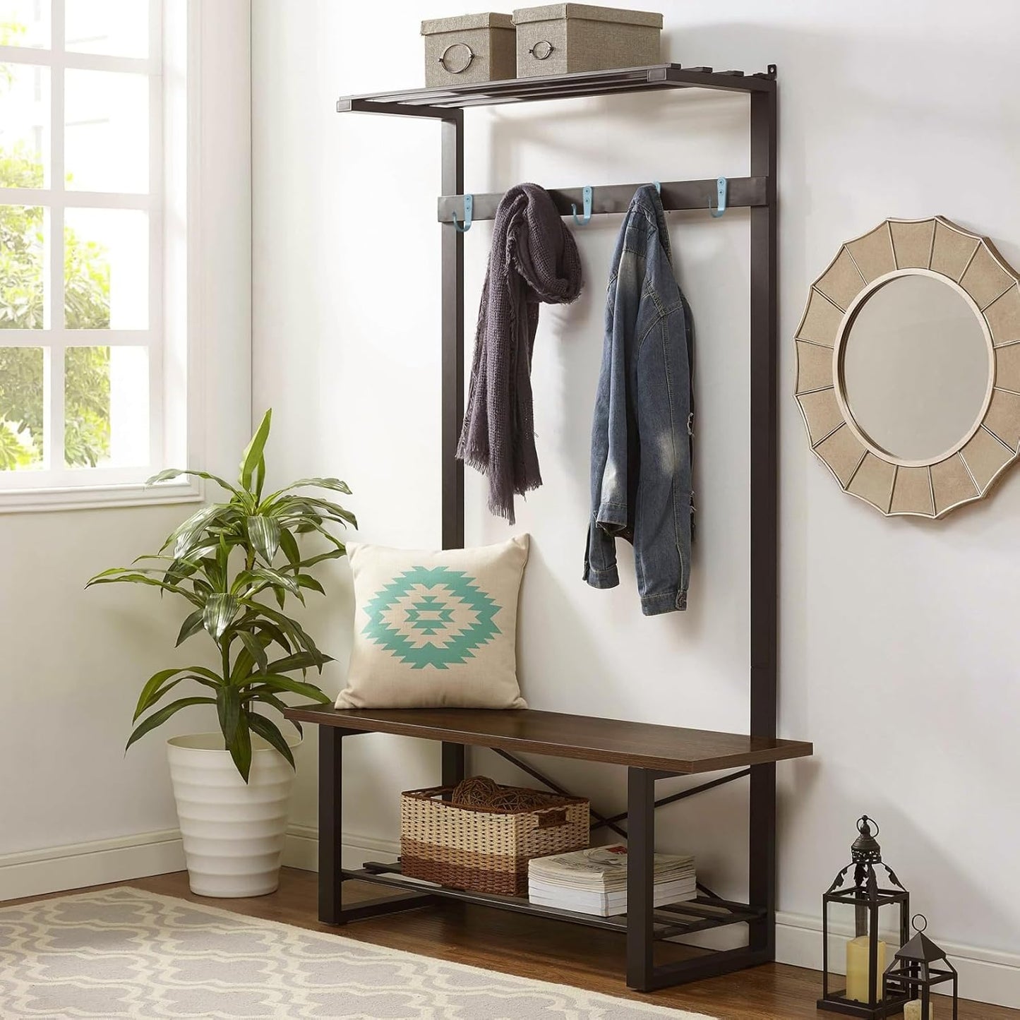 20PCS Heavy Duty Metal Wall Hooks, Coat Hooks for Hanging - Single Prong with 40 Screws (Coats Towels Backpacks) - Light Blue