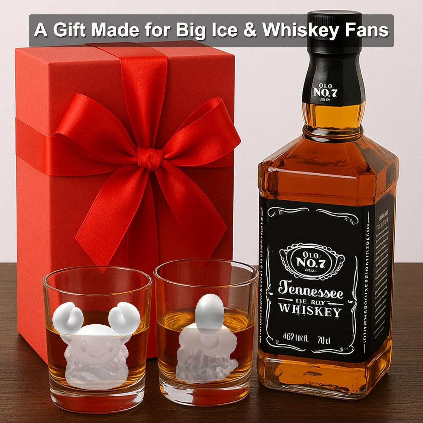 3D Crab Ice Cube Silicone Molds Tray for Whiskey, Cocktail, Drink Decor, Bar; Rich Details. Cute Crabs Gifts for Women Kids Girls Boys, Fun Animal Seafood Shape Soap Epoxy Resign Mold; 2 Pack