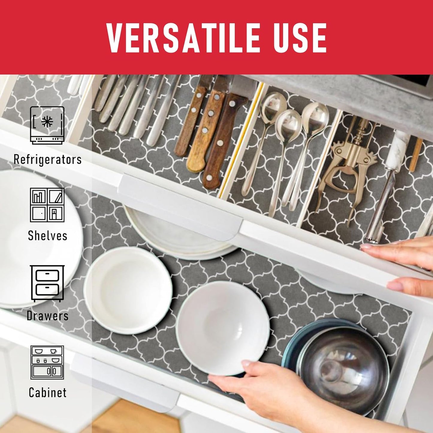 Cooyes 2 in 1 Refrigerator Liners & Fresh mats for Fridge Drawer and Glass Shelves, Absorbent Fridge Liners Washable, BPAfree Cloth Shelf Paper - Keep Produce Fresh Longer