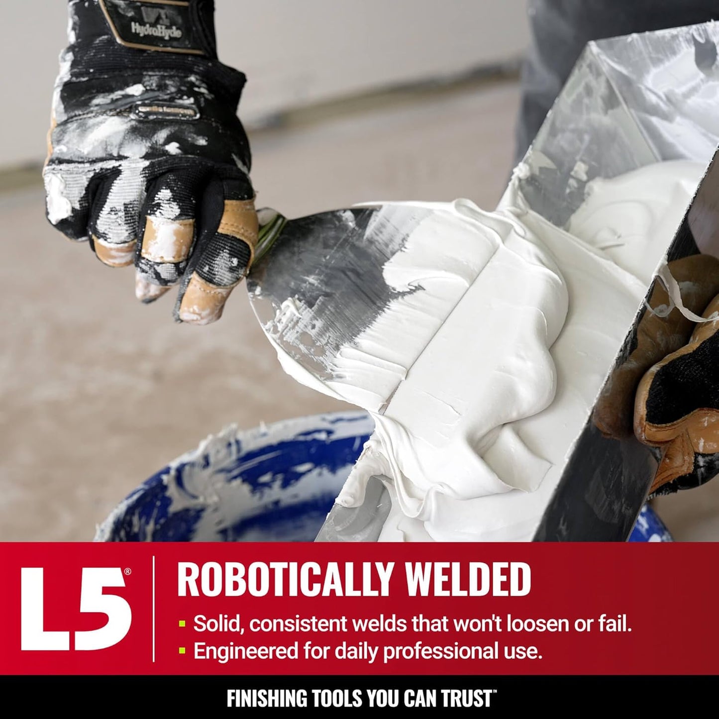 3" All Stainless Steel Joint Knife - LEVEL5 | Professional Grade Putty Blade, Premium Polished All-Metal, Precision Ground Edge, Ergonomic, Corrosion Resistant | 5-403