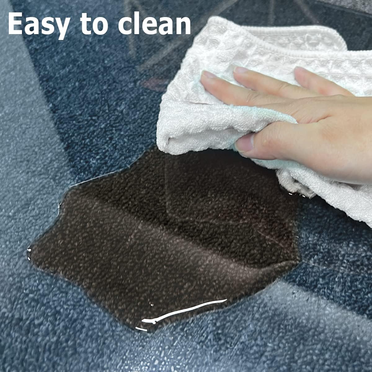 46" x 55" Chair Mat for Carpet - Office Chair Mat - Tempered Glass Floor Mat for Home/Office/Carpet Clear Computer Floor Mat - with 4 Anti-Slip Pads,Grey