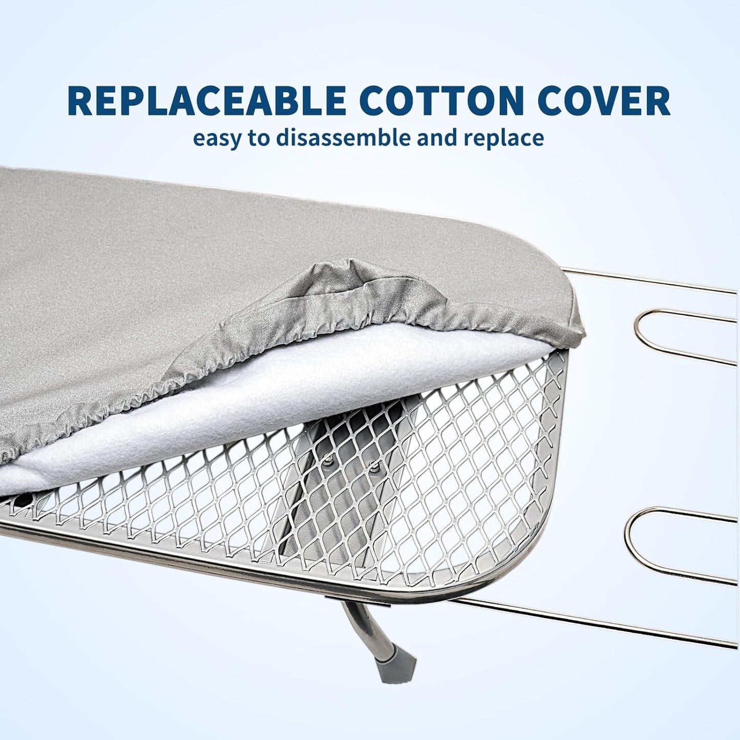 Folding Tabletop Ironing Board with Iron Holder Rest, Portable Space Saving Small Metal Ironing Board with Heat Resistant Cotton Cover
