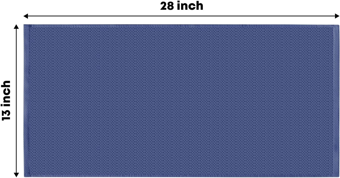 Artoid Mode 100% Cotton Navy Blue Dark Grey Waffle Weave Kitchen Dish Cloths, 13x28 Inch Ultra Soft Absorbent Quick Drying Kitchen Dish Towels Set of 4, Multicolor