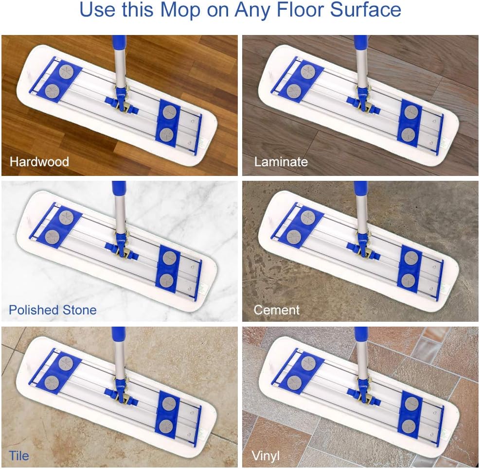 Arkwright Spray Mop Replacement Pads - (Case of 120) Bulk Microfiber Flat Dry and Wet Refill Mop Pads Floor Cleaning, Compatible with Bona and Rubbermaid, Fits All Mop Heads, 24 in, Red