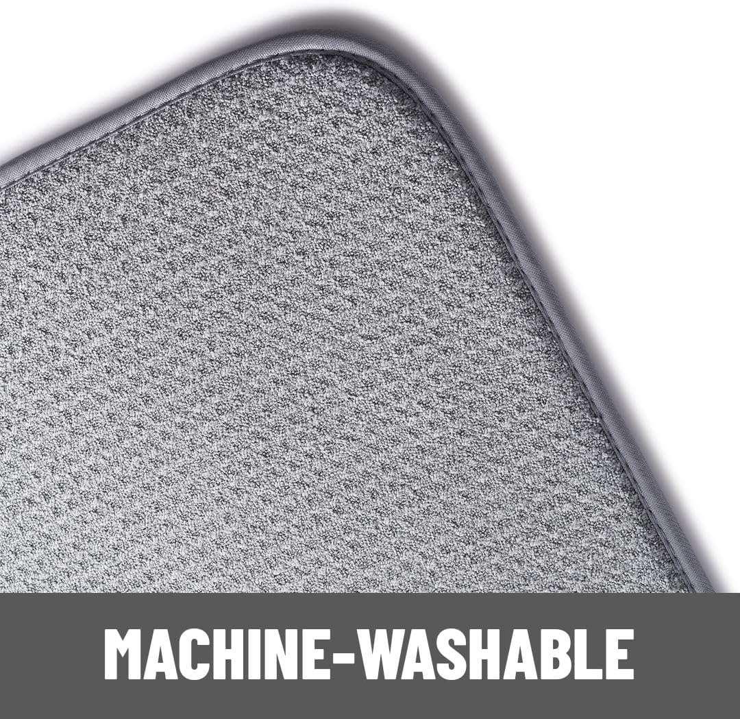 Bellemain XXL Dish Mat Microfiber Dish Drying Mat, Super absorbent (Grey, 16" x 18")