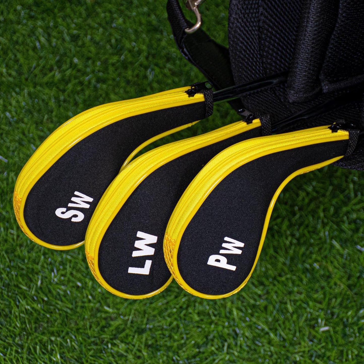 Golf 12pcs Thick Synthetic Golf Iron Head Covers Set Headcover Fit All Brands Callaway Ping Taylormade Cobra Etc. Also Custom Name