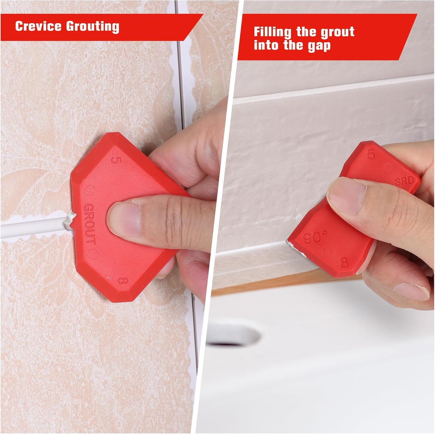 Goldblatt Caulk Remover Tool, Grout Removal Tool, Caulking Tool, Silicone Caulking Tool Kit, Sealant Finishing Tools for Sink Joint Bathroom Kitchen Floor