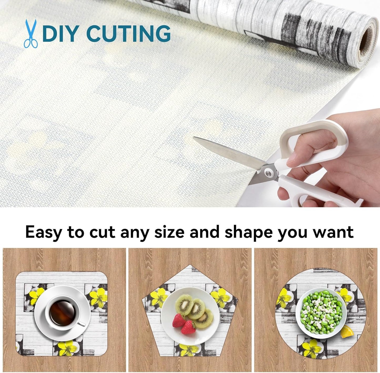 12" W x 120" L Shelf Liner Non Adhesive Purple Kitchen Drawer Liner, Waterproof Shelf Liner Durable Anti-Slip for Kitchen Cabinets