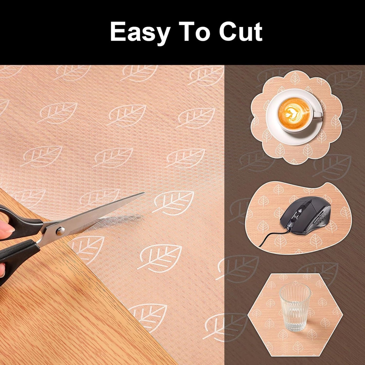 CooyesFridge Liners Shelf Liner for Kitchen Cabinets Refrigerator Liners Waterproof & Oil-Proof Kitchen Cupboard Liner Non Adhesive Drawer Mats EVA Material for Shelves