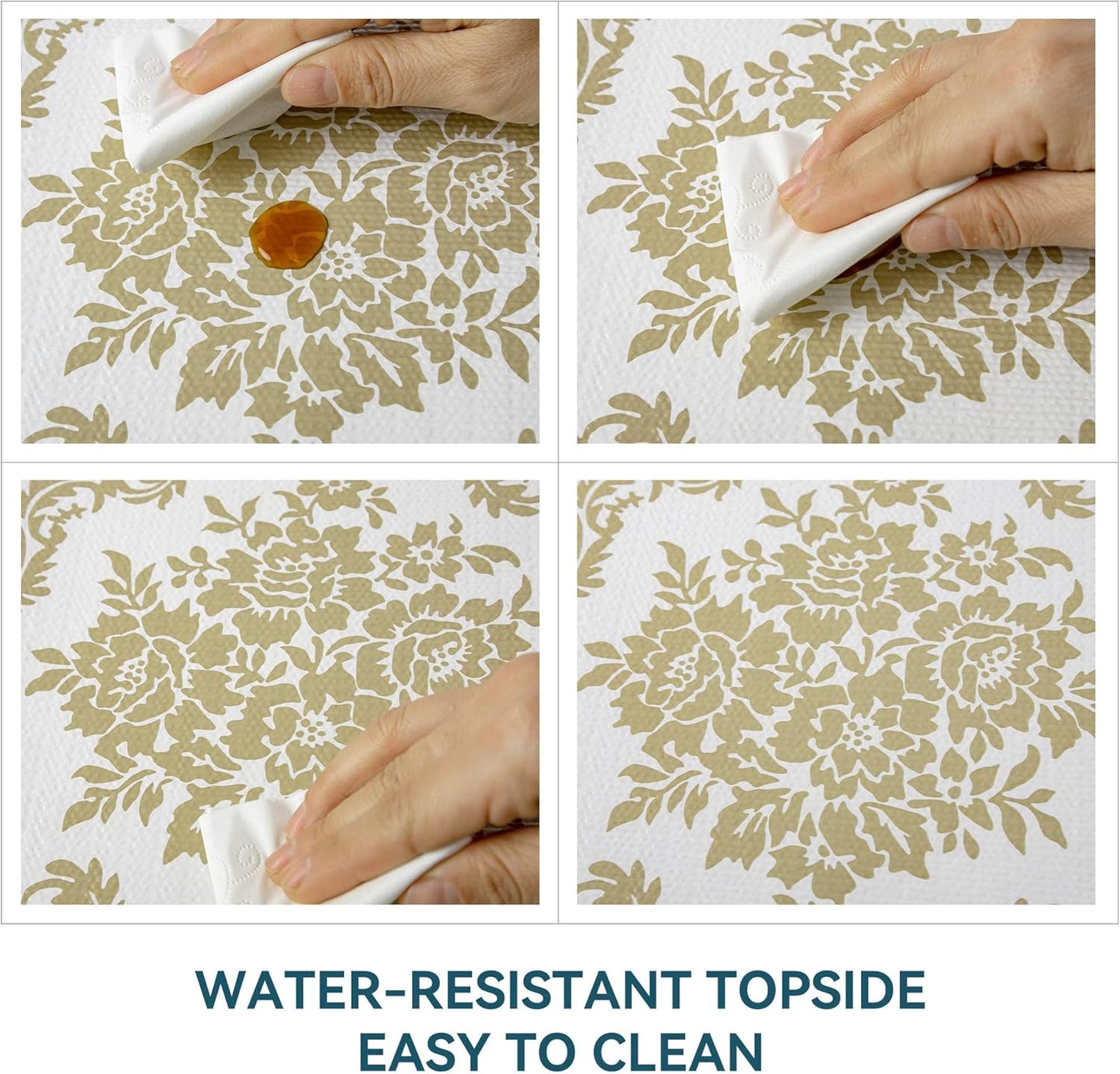 Cabinet Liners 5Rolls 18 x 96 Inch Wide Non Adhesive Kitchen Drawer Liner, Waterproof Shelf Liner Durable Anti-Slip for Kitchen Cabinets Shelf Liner Oil-Proof