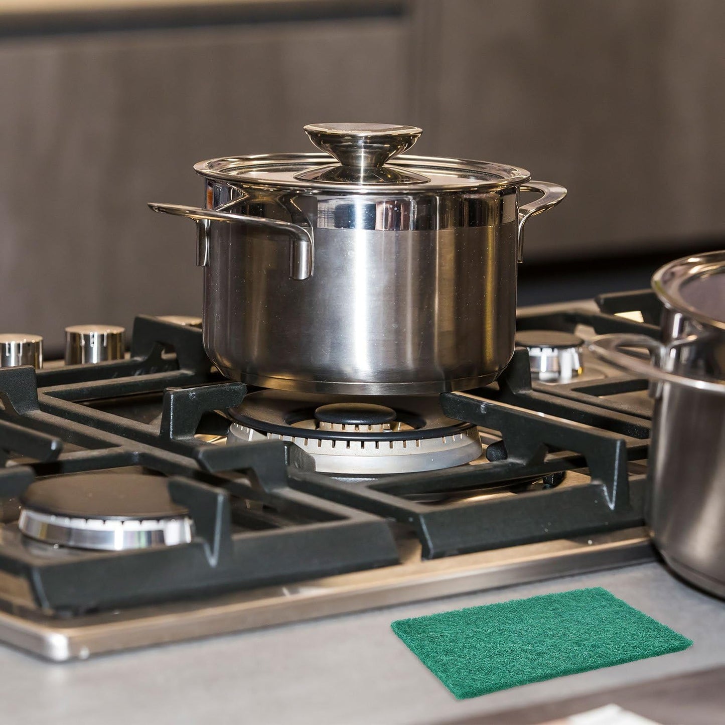 Jetec Scrub Pads Scouring Pads Sponge Dish Scrubber Scouring Cleaning Non Scratch for Kitchen Dishes Cleaning(Green,40 Pieces)