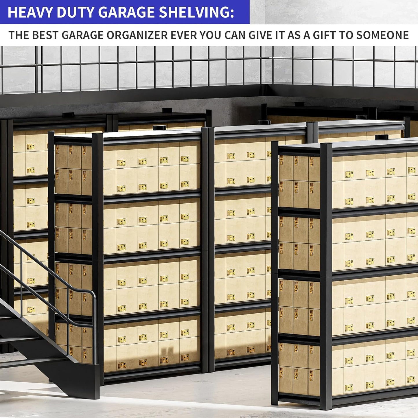 4 Pieces Garage Shelving,5 Tier 72"X47.2"X23.6"Inches,Storage Shelves Heavy Duty Thickened Metal Shelves Shelving Units and Storage,Garage Shelves Unit for Basement Metro