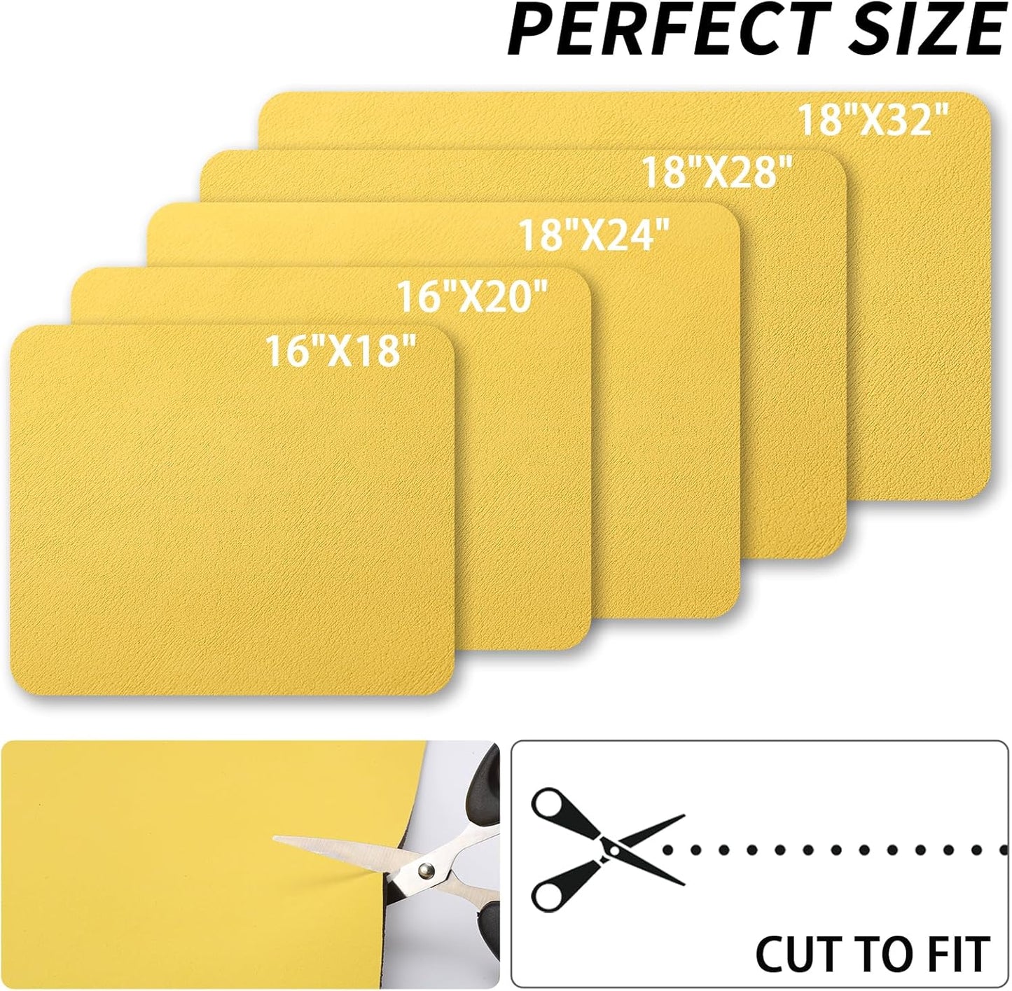 Dish Drying Mat for Kitchen Counter, Heat Resistant Drainer Mats with Non-slip Rubber Backed, Hide Stain Kitchen Super Absorbent Draining Mat, Easy to Clean Dish Rack Pad, Yellow 18"x28"