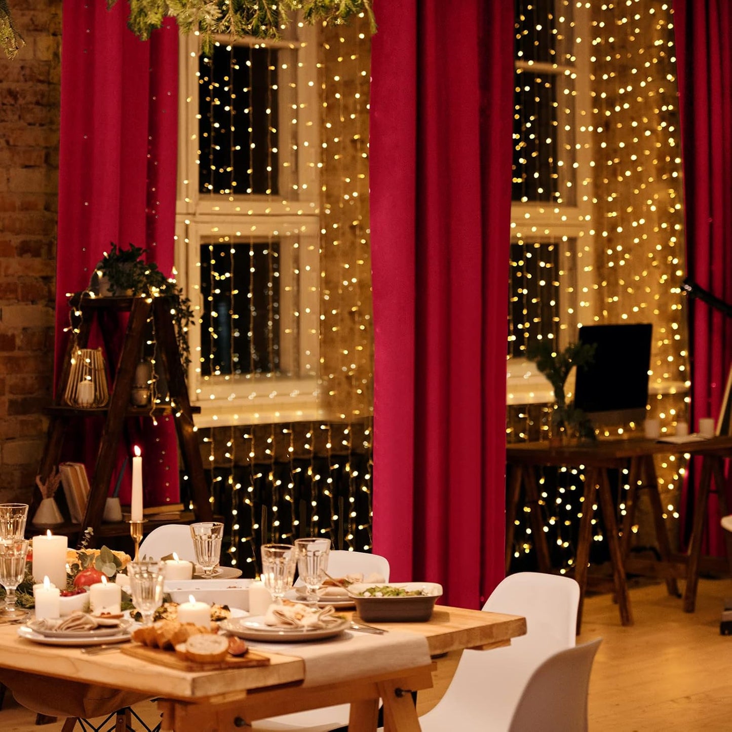 BGment Rod Pocket Red Blackout Curtains for Bedroom - Thermal Insulated Room Darkening Curtain for Living Room, 52 x 63 Inch, 2 Panels, Red