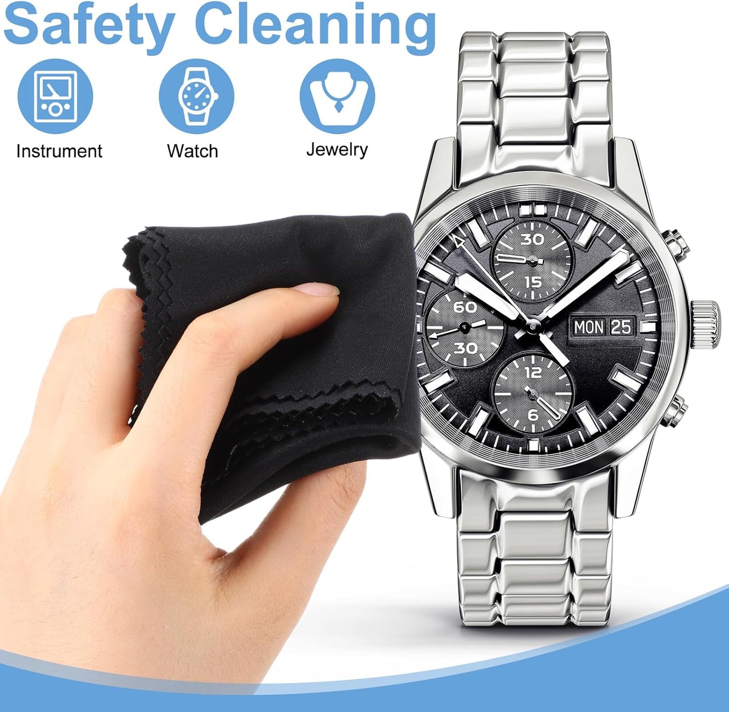 Frienda 12 Pack Large Microfiber Glass Cleaning Cloths 12 x 12 Inch Oversized Eyeglass Sunglasses Cleaning Cloths for Electronics Glasses Screens and Lenses(6 Colors)