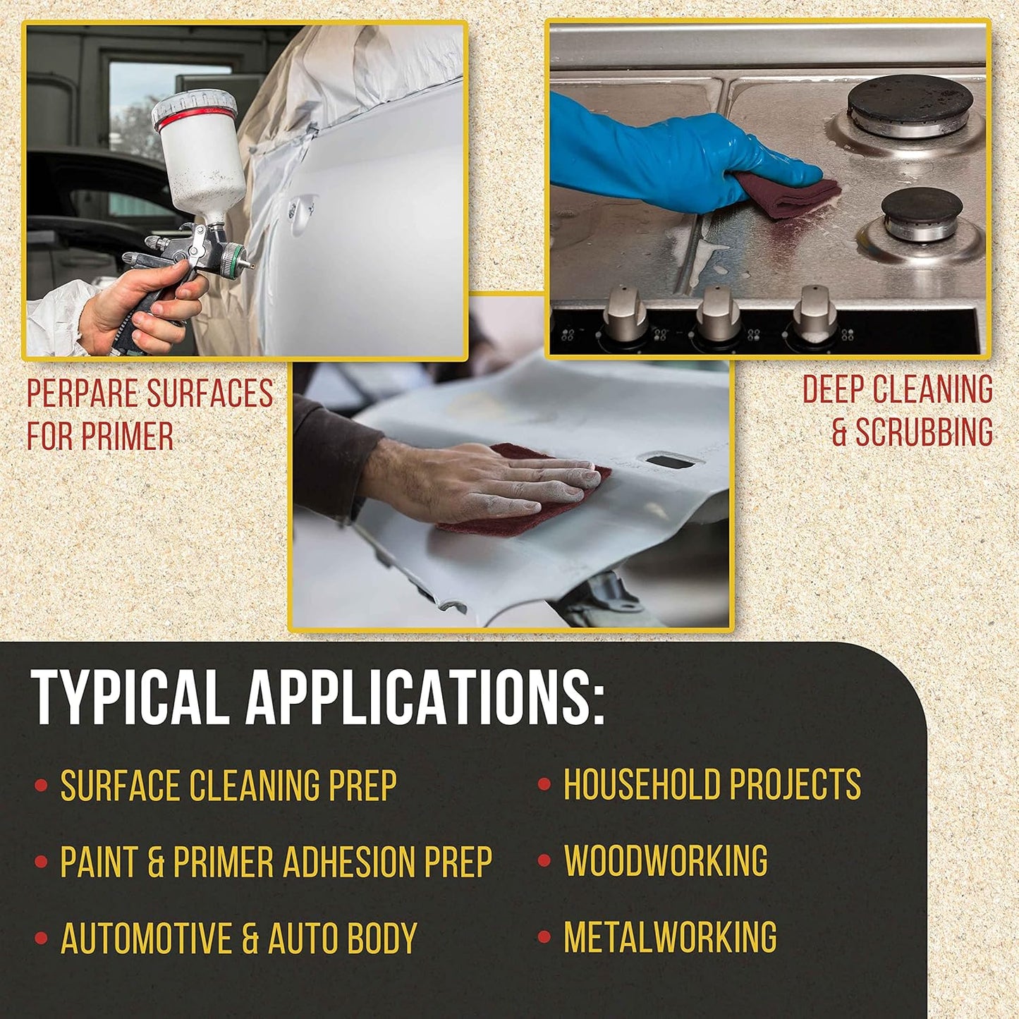 Dura-Gold Premium 6" x 9" Maroon General Purpose Scuff Pads, Box of 10 - Scuffing, Scouring, Sanding, Paint Primer Prep Adhesion Scratch - Surface Preparation Automotive Car Auto Body Woodworking Wood