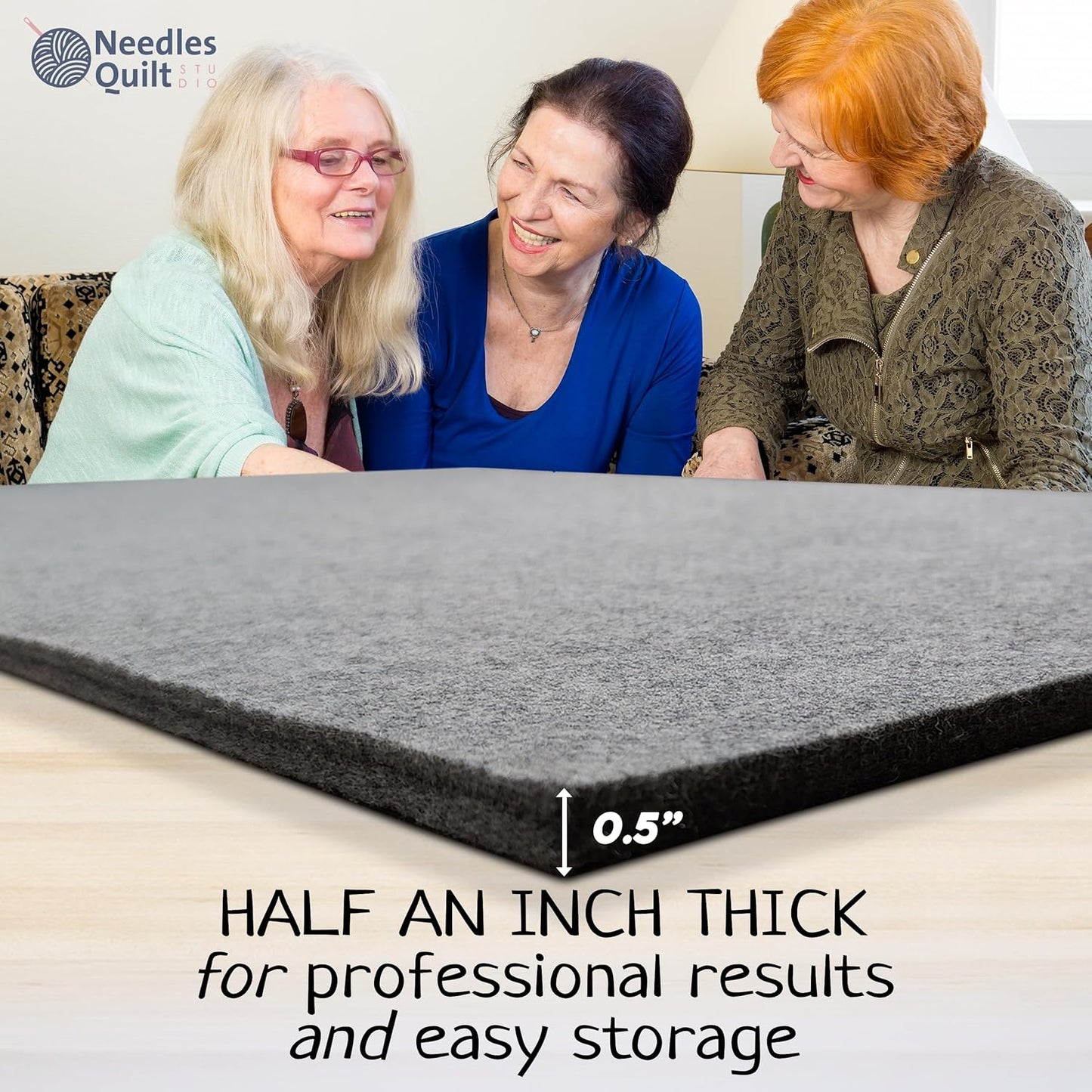 36" x 18" Wool Pressing Mat for Quilting | 100% Natural New Zealand Wool Ironing Mat for Quilters | Quilting Ironing Pad & Wool Pressing Pad for Sewing, Quilters & Craft Projects