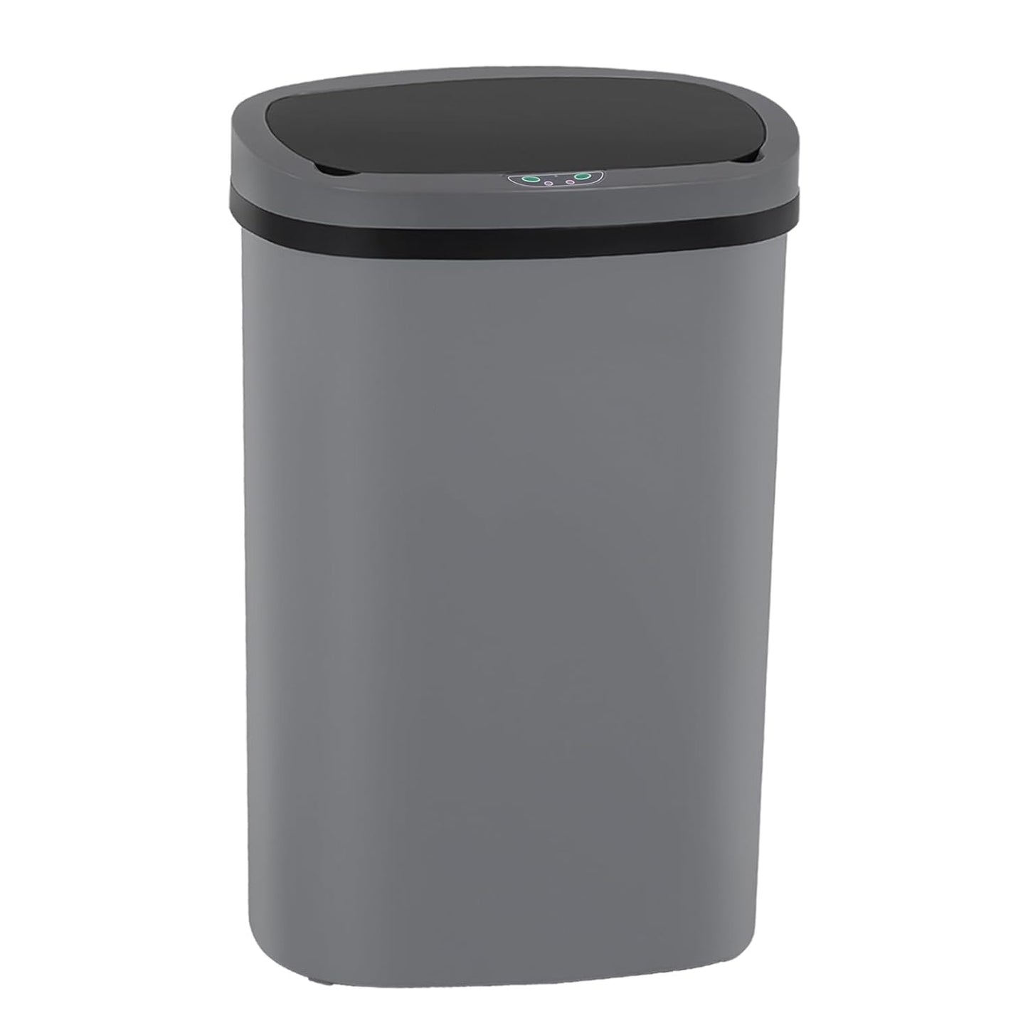 Automatic Motion Sensor Bathroom Trash Can with Lid, 13 Gallon Touchless Trash Bin, Smart Dog Proof Garbage Can, Touch Free Waste Basket for Toilet, Office, Bedroom,Gray