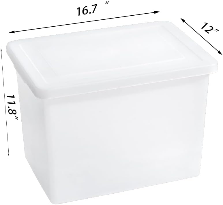 27 Quart Stackable Plastic Storage Bins with Lids,Container to Organize Shoes and Crafts on Closet Shelves,Garage, Totes, Tubs Boxes Organizing 4 Pack (4XL)