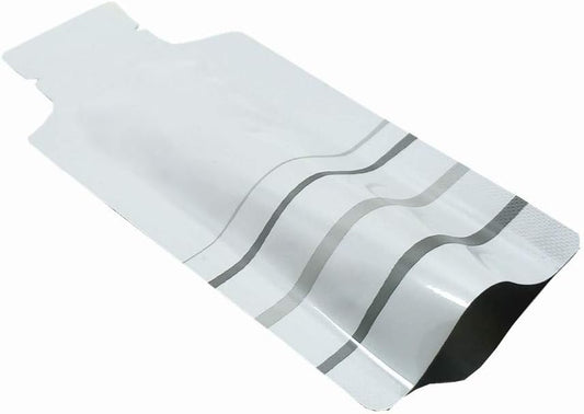 100 Pack 1.97x4.3 inch Heat Seal Sample Mylar Packets for Portable Travel Toiletries Empty Disposable Liquid Shampoo Pouch Single Serving Coffee Powder Condiments Food Storage (White)