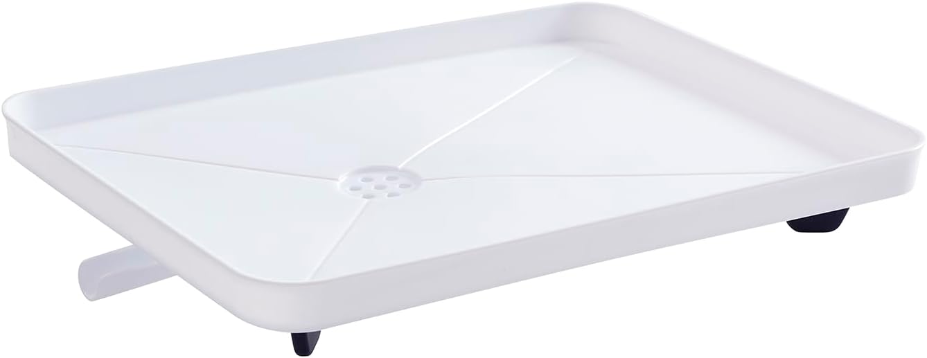 Dish Drying Rack 3 Piece Dish Drainer with Drainboard Set for Kitchen Counter – Dish Rack with Removable Utensil Holder & Swivel Spout for Countertop – DishRack for Plates, Cups & More, White