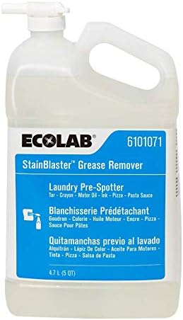 Ecolab StainBlaster Grease Remover Laundry Pre-Spotter- 5 Quarts