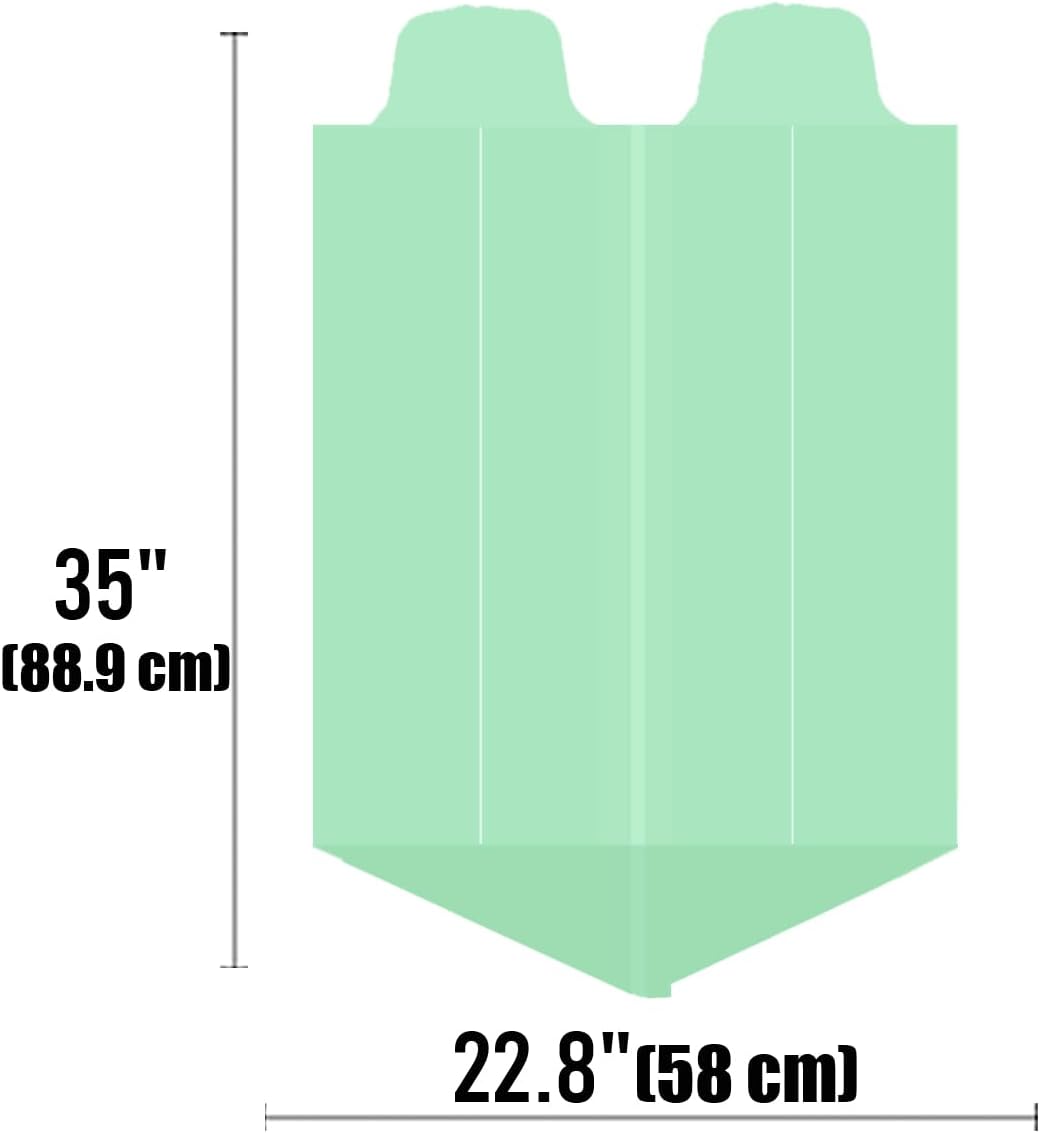 13 Gallon Flap Tie Compostable Trash Bags, 50 Count, Compost Bags Tall Kitchen Trash Bags, Sturdy Biodegradable Garbage Bags Food Scrap Waste Bags, ASTM D6400, US BPI Certified, Green