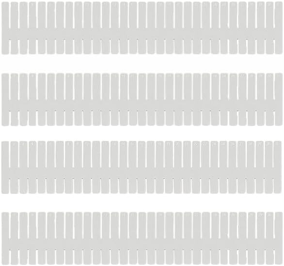 4 inches Adjustable Drawer Divider Kit – 4 Pack (White Only) – DIY Expandable Organizer for Small Drawers, Office,Kitchen, Bathroom