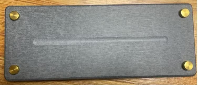 Kitchen Sink Caddy Water Absorbing Stone Drying Tray, Diatomite Bathroom Sink Organizer, Faucet Counter Mat Coaster, Soap Dish Rack Riser Dispenser Sponge Holder, Dark Gray Gold -12.5" x 4.5"