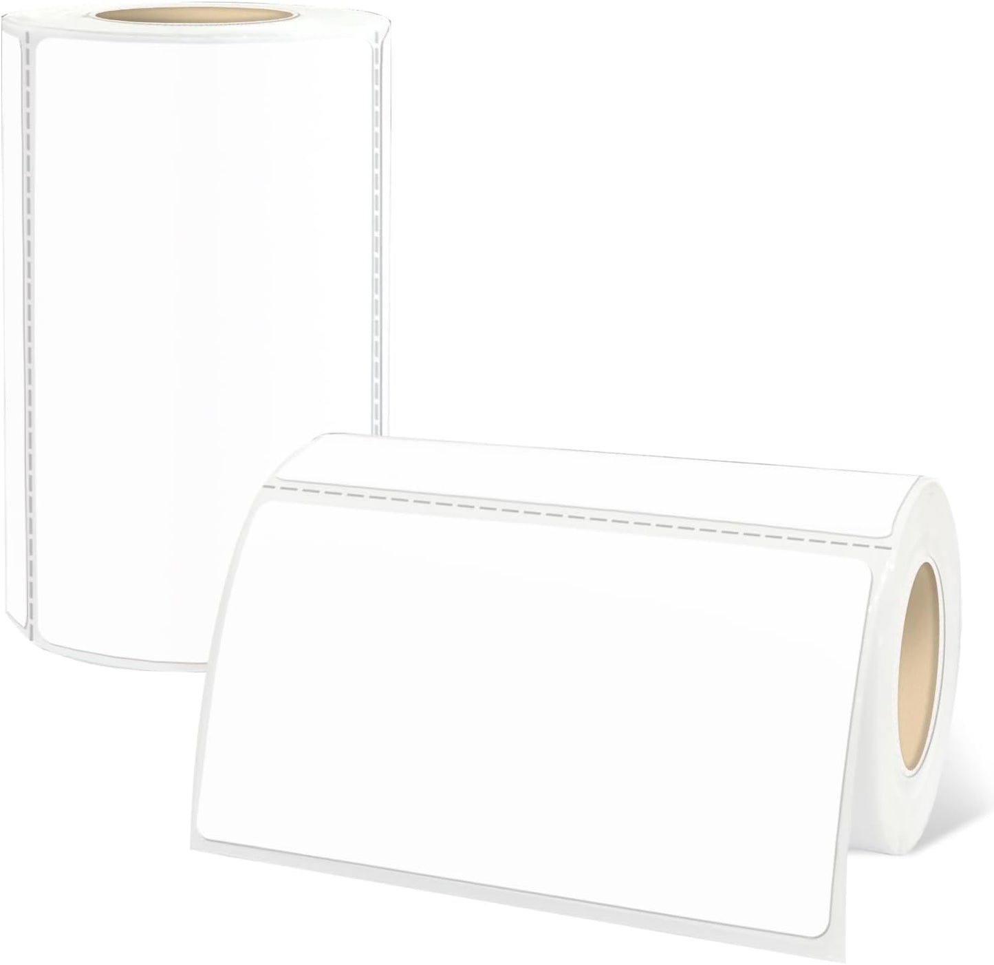 2×4 Inch White Removable Thermal Labels,Waterproof Thermal Label (250 Sheets per Roll,2 Rolls)