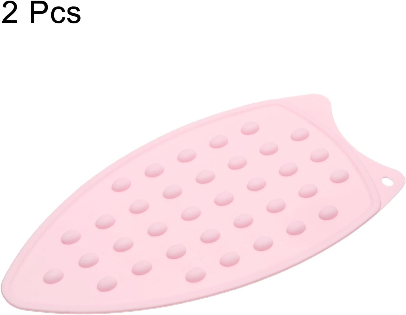 HARFINGTON 2pcs Silicone Iron Rest Pad, Multipurpose Iron Hot Resistant Mat Iron Rest Plate for Ironing Board Hot Heat Resistant Steam Compact Mat, Pale Pink