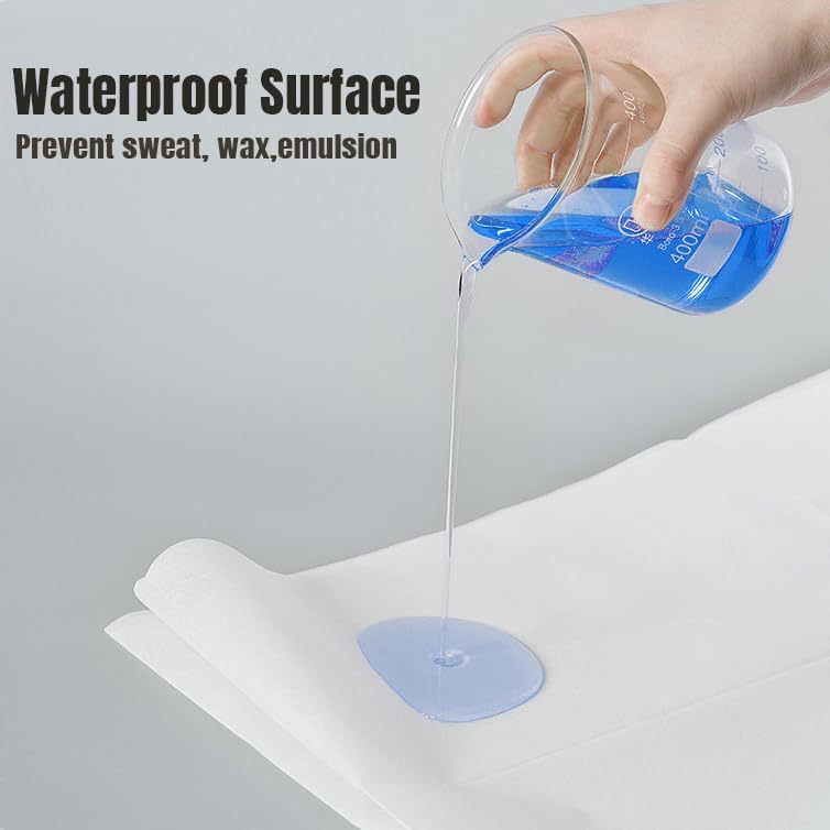 Disposable Bed Sheets 100 Pcs Massage Table Covers 31"x71" Non Woven Fabric Sheets for SPA Waxing Tattoo Beauty Salon Facial Esthetician Table Protector (White)