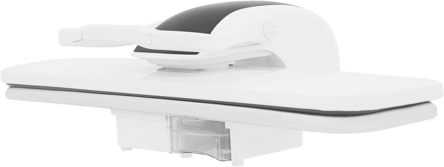 Intelligent Steam Press with 5 Fabric Setting Professional Steamer 1600W for Home/Business 36inch Non-stick Large Pressing Surface Auto Shutoff & Temp Settings Digital Touch Screen (White)