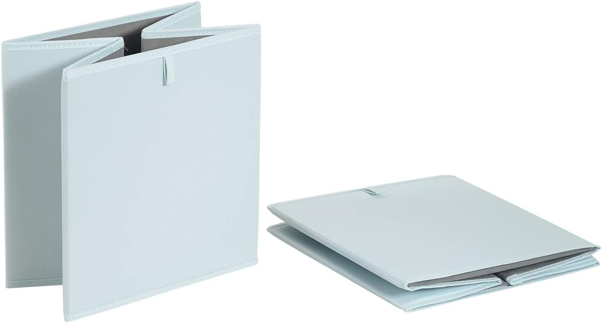 Amazon Basics Cube Organizer Bins, Collapsible Storage Baskets for Shelves, Jade Green, Pack of 6, 13x15x13"